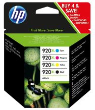 Original HP 920XL Black,Cyan, Magenta, Yellow Multipack of Ink Cartridge (C2N92AE)